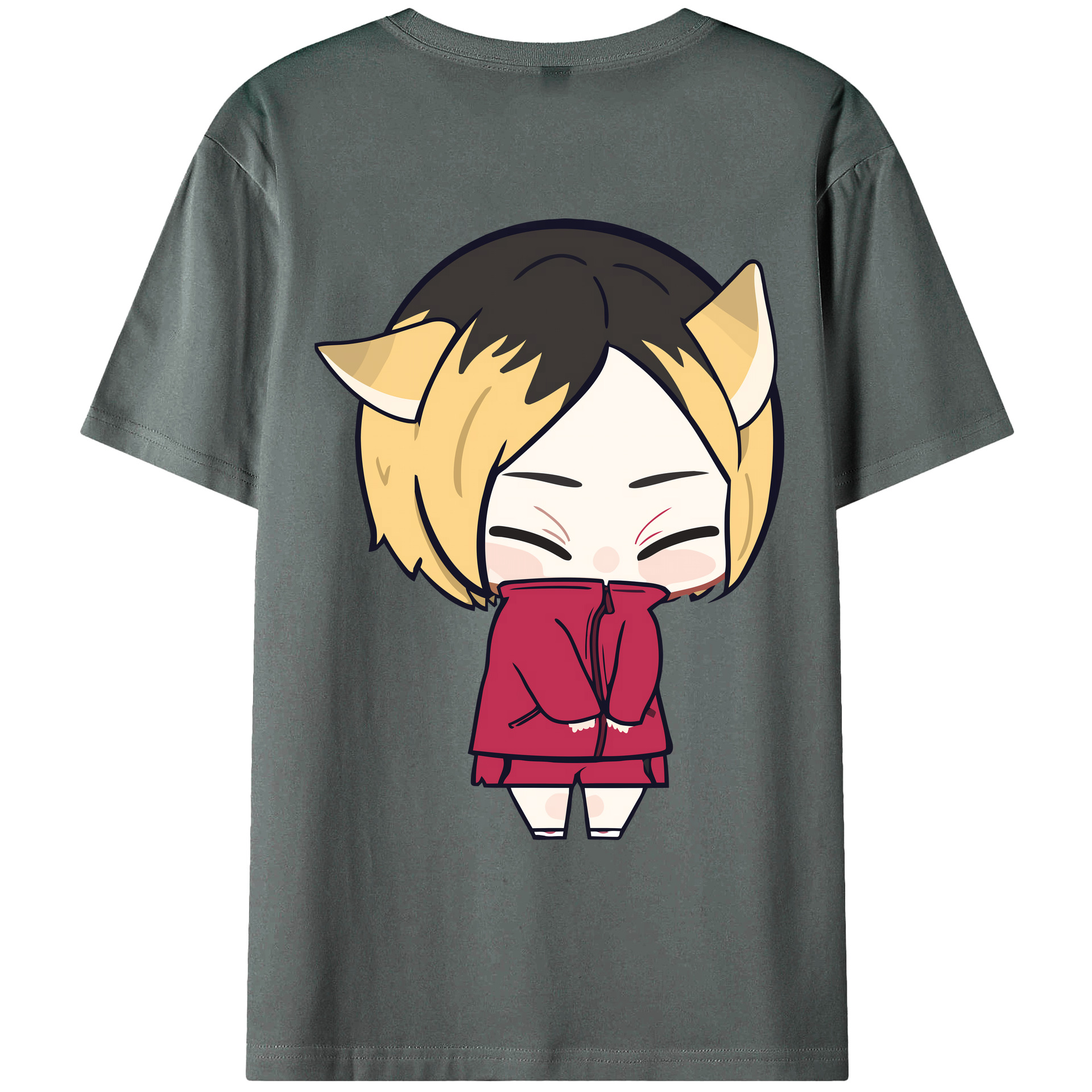 （画像用） ハイキュー!! Haikyu!! 綿100％ メンズ半袖Tシャツ（バックプリント） 通気性